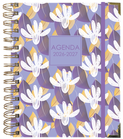 Agenda escolar Sweetcolor 26-27. Día Página. Flores Lila