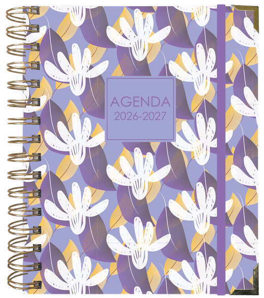 Agenda escolar Sweetcolor 26-27. Día Página. Flores Lila