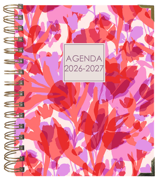Agenda escolar Sweetcolor 26-27. Día Página. Flores Rojas
