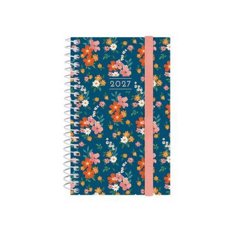 Agenda espiral Design Collection 2027 79x127mm Flora