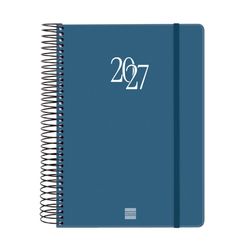 Agenda espiral MY  2027  1 Dia Página E10 155x212mm Azul