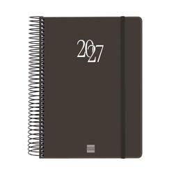 Agenda espiral MY 2027 1 Dia Página E10 155x212mm Negro