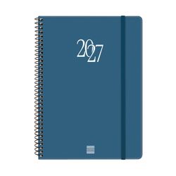 Agenda espiral MY 2027 Semana Vista Horizontal E10 155x212mm Azul