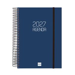 Agenda espiral opaque 2027 1 Dia Página 156x212mm E10 Azul