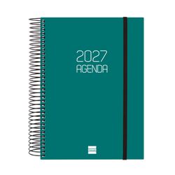 Agenda espiral opaque 2027 1 Dia Página 156x212mm E10 Verde