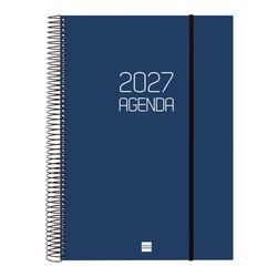 Agenda espiral opaque 2027 1 Dia Página 210X297mm E4 Azul