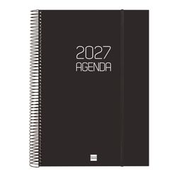 Agenda espiral opaque 2027 1 Dia Página 210X297mm E4 Negra