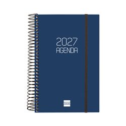 Agenda espiral opaque 2027 1 Dia Página117x181mm E5 Azul