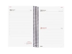 Agenda espiral opaque 2027 1 Dia Página117x181mm E5 Rojo