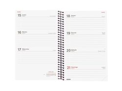 Agenda espiral opaque 2027 Semana Vista Horizontal 117x181mm E5 Negro