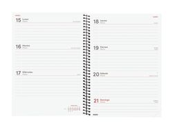 Agenda espiral opaque 2027 Semana Vista Horizontal 156X212mm E10 Azul