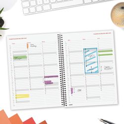 Agenda espiral opaque 2027 Semana Vista Horizontal 156X212mm E10 Azul