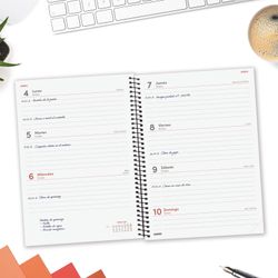 Agenda espiral opaque 2027 Semana Vista Horizontal 156X212mm E10 Azul