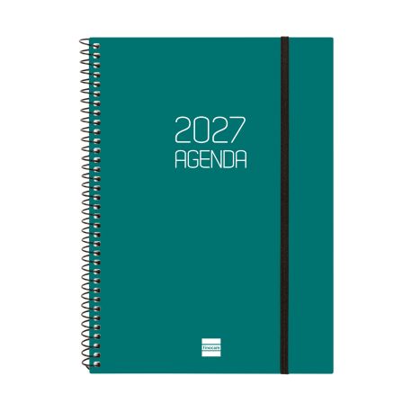 Agenda espiral opaque 2027 Semana Vista Horizontal 156X212mm E10 Verde mar
