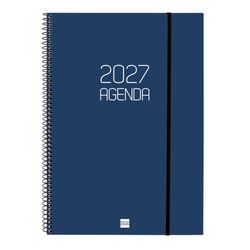 Agenda espiral opaque 2027 Semana Vista Horizontal 210x297 mm E40 Azul