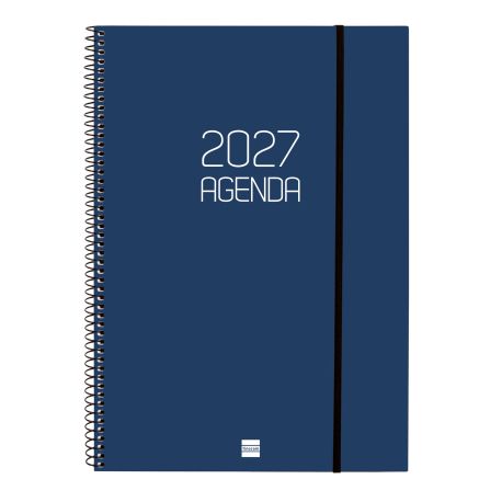Agenda espiral opaque 2027 Semana Vista Horizontal 210x297 mm E40 Azul