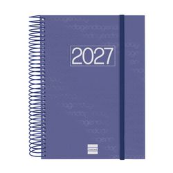Agenda espiral Year 2027 1 Dia Página E10 155x212mm Azul