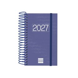 Agenda espiral Year 2027  1 Dia Página E3 79X127mm Azul