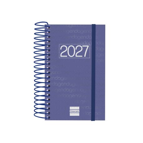 Agenda espiral Year 2027 1 Dia Página E3 79X127mm Azul