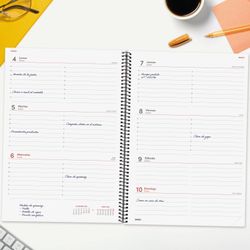 Agenda espiral Year 2027 Semana Vista Horizontal 210X297mm E40 Negro