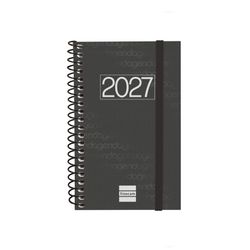 Agenda espiral Year 2027 Semana Vista Horizontal 79x127mm E3 Negro