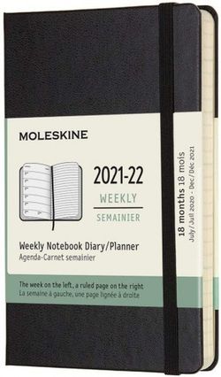 Agenda moleskine tapa dura, semana vista en dos tamaños y colores