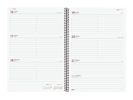 Agenda Opaque - Semana Vista Horizontal 2026 – Varios tamaños