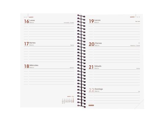 Agenda Opaque - Semana Vista Horizontal 2026 – Varios tamaños