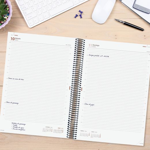 Agenda personalizable E40-210x297mm 1 Día página 2026