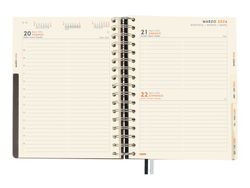 Agenda Tempus 1/4-155X217Mm 1 día página 2026 Negro