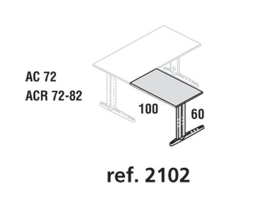 Ailes pour tables de bureau série métal