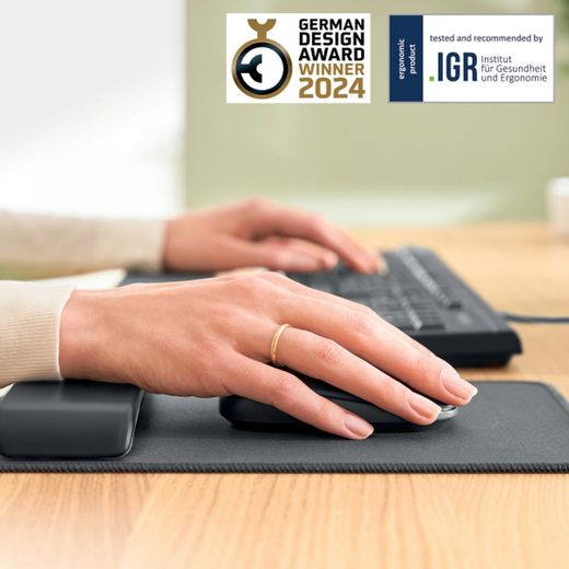 Tapis de souris avec repose-pouls réglable Leitz Ergo