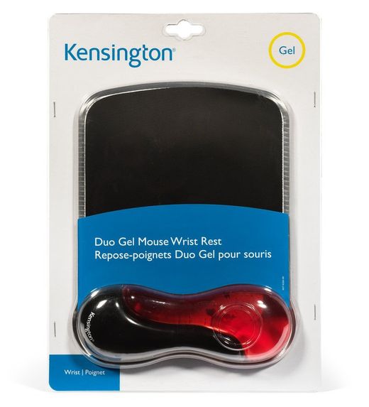 Tapis de souris Kensington avec repose-poignet duo gel rouge/gris