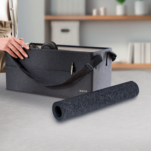 Alfombrilla vade de escritorio de fieltro grande Leitz