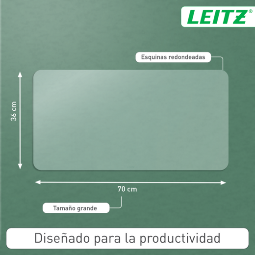 Alfombrilla vade de escritorio transparente grande Leitz