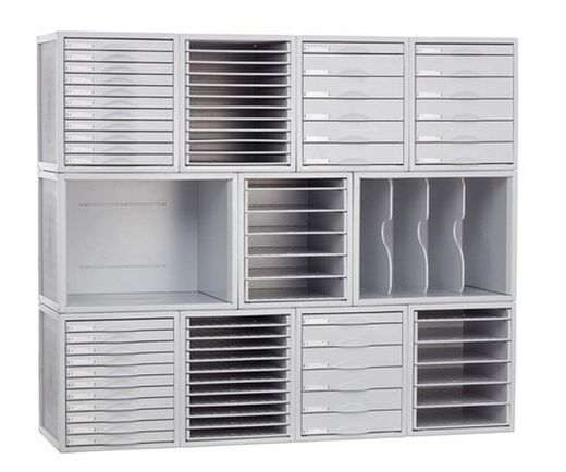 Arquissistema. módulo de 9 gavetas