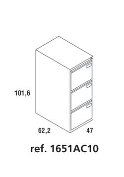 Classeurs à tiroirs en métal (3 tailles)