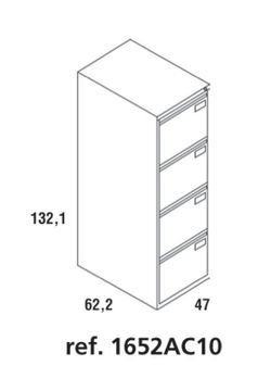 Classeurs à tiroirs en métal (3 tailles)