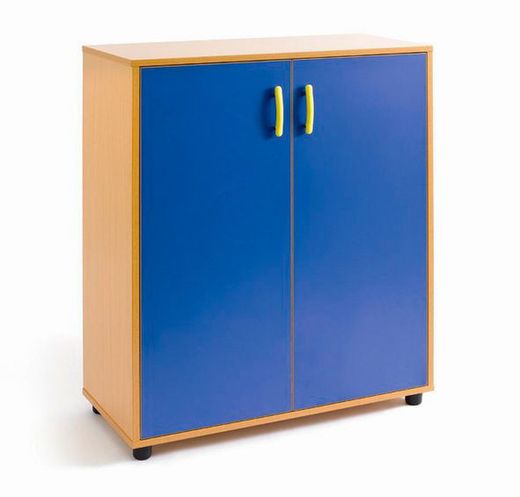 Armario cerrado de melamina haya de 5 alturas