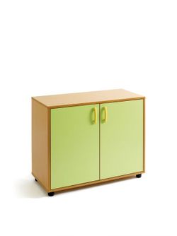 Armario cerrado de melamina haya de 5 alturas