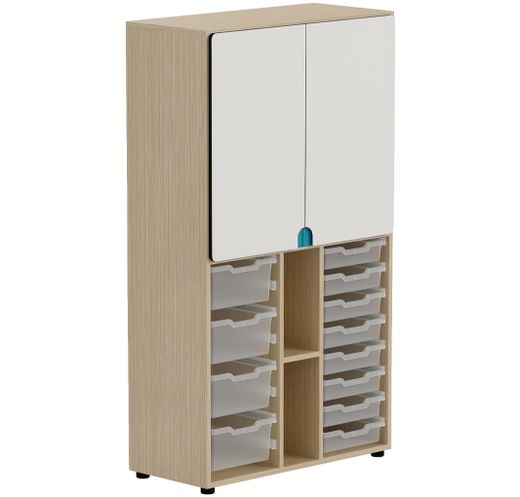 Armario con cerradura y para bandejas DOT 159A. 159 x 90 x 42 cm