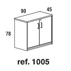 Armário de escritório fechado 78x90x45cm.