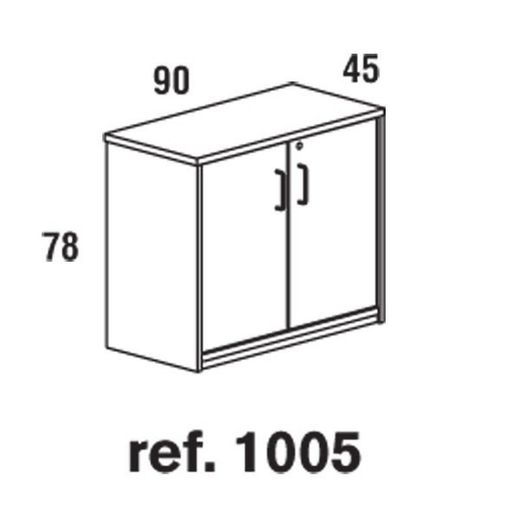 Armário de escritório fechado 78x90x45cm.