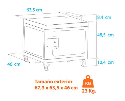 Armario multiCLASS Cart para 16 equipos