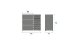 Armario para bandejas DOT 82B. 82 x 90 x 40 cm