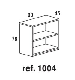 Armários de escritório abertos 78x90x45cm.