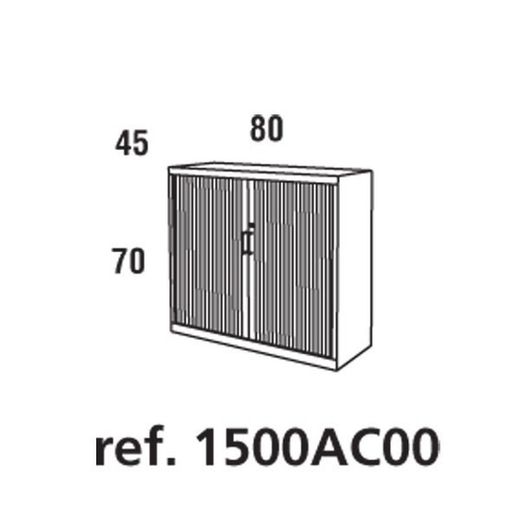 Armários de metal com obturador vertical