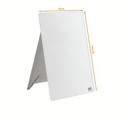 Nobo Pupitre de Bureau en Verre, Blanc Brillant