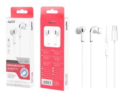 Téléphone audio avec microphone - Connecteur Blanc Type C