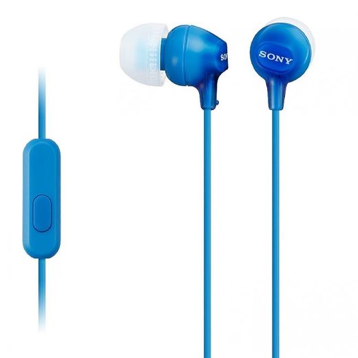 Auricular sony in-ear con microfono azul